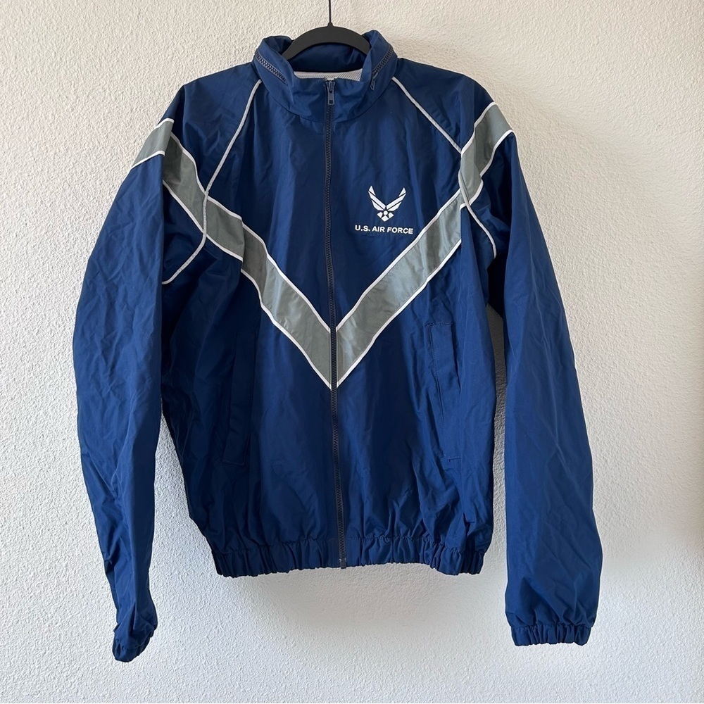 JWOD SKILCRAFT Men’s U.S. AIR FORCE Windbreaker Jacket Small Blue Gray Zip Up